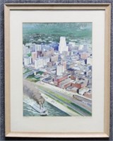 Original Painting Esso Downtown Memphis 1958-59