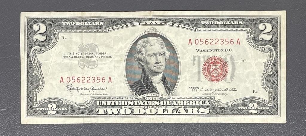 1962 United States Red Seal $2 Bill