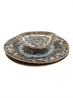 Chinese Famille Rose Butterfly Plates