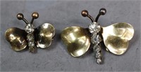 Carl Art 12K Gold Filled Butterfly Pins / 2 pc