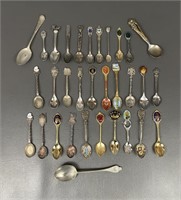 Thirty-Two Vintage Souvenir Spoons