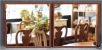 Best Art Direct Pair Of Wood Frame Mirrors / 2 pc
