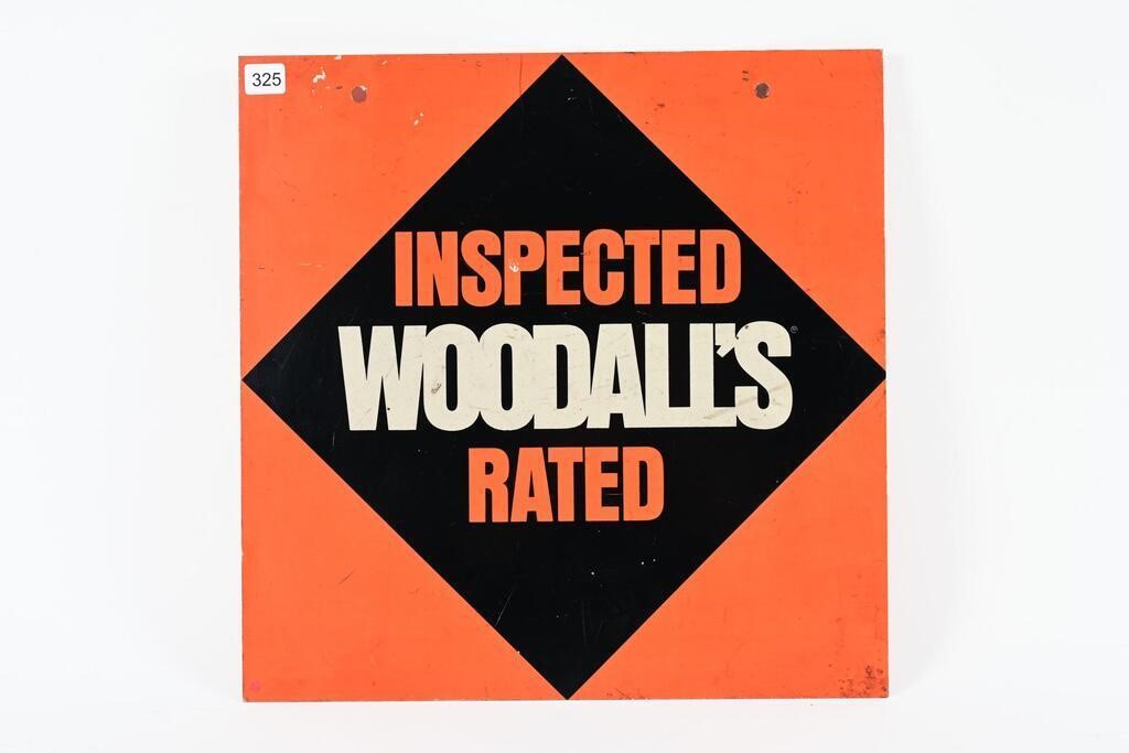INSPECTED WOODALL'S RATED D/S ALUMINUM SIGN
