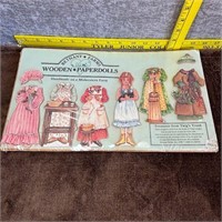 Vintage Wooden Paper Dolls