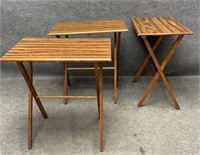 Set of Three Folding Snack Tables