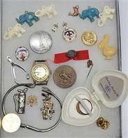 Misc. Jewelry, Pins, Elephants, Watch & More