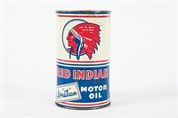 RED INDIAN AVIATION MOTOR OIL IMP QT CAN