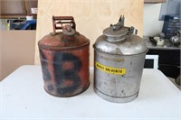 TWO VINTAGE FUEL CANS