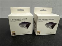 New (lot of 2) solar wall lights
