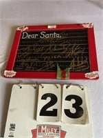 Chalkboard signed by Christmas Story cast
