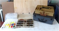 TACKLE BOXES WITH FISHING SUPPLIES