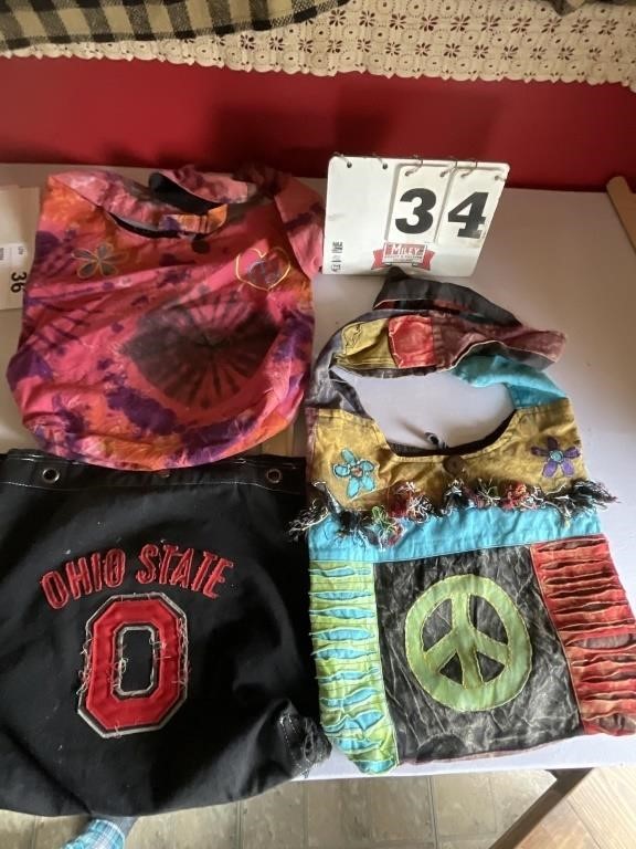 Ohio State tote & hobo hippie bags