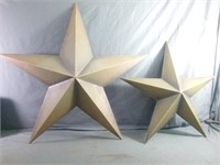 Two Decorative Tin Star Hangings Measure From