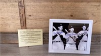 DiMaggio/Mantle/Willams signed framed photo