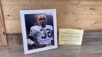 Jim Brown signed framed photo