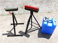 TWO MATERIAL ROLLERS & WATER JUG