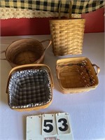 Longaberger baskets & 1 misc. basket