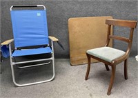 Two Chairs and Folding Table
