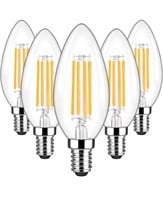 5PK E12 Candelabra LED Bulbs