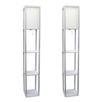 1 LOT, 2 Simple Designs LF1014-GRY Etagere