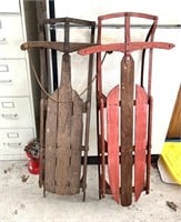 TWO VINTAGE SLEDS