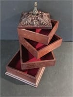 Vintage Bombay Company Swivel Trinket Box