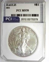 2021 Silver Eagle PCI MS70