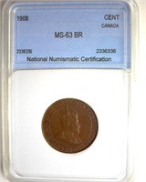 1908 Cent NNC MS63 BR Canada