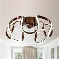 1 Oaks Aura 20 in. Integrated LED Indoor Brown