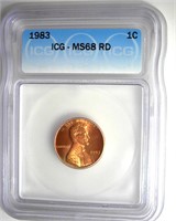 1983 Cent ICG MS68 RD LISTS $625