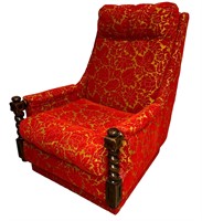 Mid Century Swanky Red Upholstery Club Chair