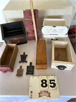Wooden drawers, cheese box, OSU organizer,