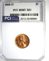 1956-D Cent MS67 RD LISTS $325