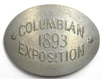 1893 Elongated Nickel Columbian Exposition