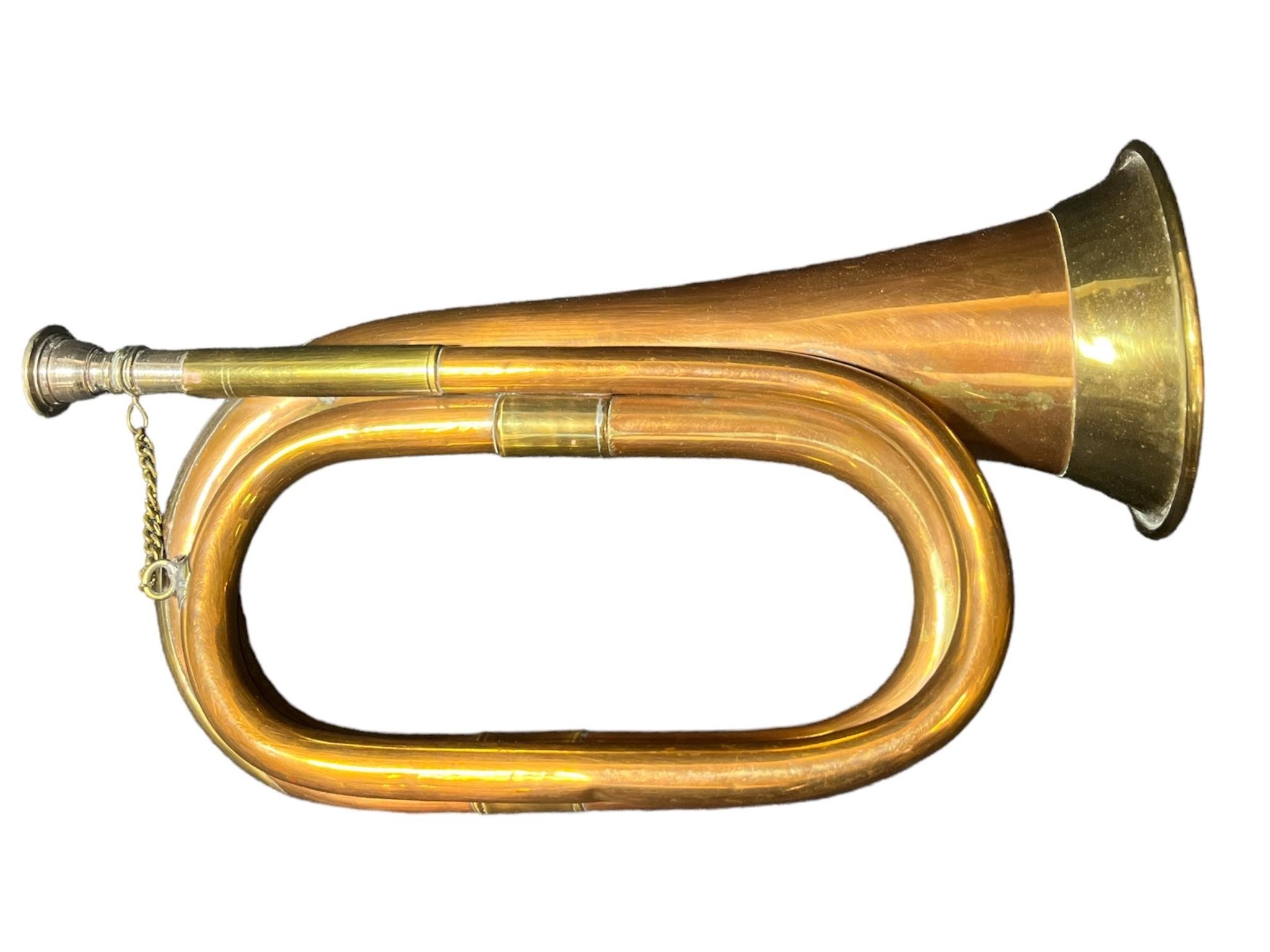 Civil War Copper, Brass Bugle Horn, Austin Estate