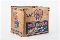 RED INDIAN AVIATION MOTOR OIL IMP QT CAN BOX