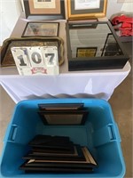 Pictures, picture frames, showcase, tray, & tote
