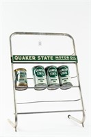 QUAKER STATE MOTOR OIL CAN RACK