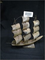 9" Tall Horn Ship Made in Italy