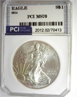 2014 Silver Eagle PCI MS70