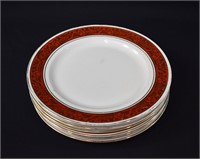 6 Star Quality 22kt Gold Chinoserie Plates