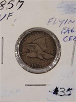 1857 FLYING CENT