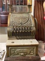 1890s-1920s National Brass Cash Register
