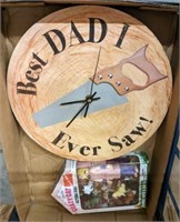 DAD CLOCK AND ACTION FIGURE