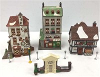 Three Dept 56 Houses and Accessories