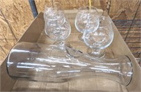 PITCHER AND SNIFTER GLASSES