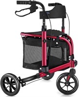 Walk Mate 3 Wheel Rollator Walker With Seat For