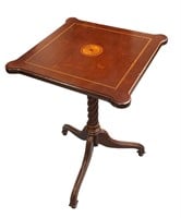 BOMBAY Inlaid Wood Tilt Top Table