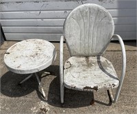 Antique Patio Table and Spring Chair Project