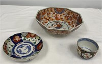 Three Asian Serving Bowls